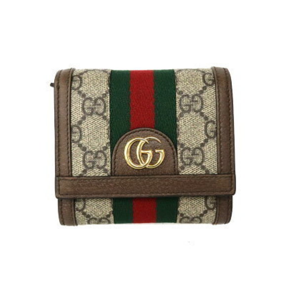 GUCCI Wallet Ophidia GG Sherry Beige - Picture 1 of 6